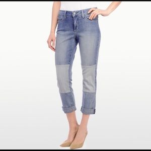 NYDJ Knee Patches Lightwash Skinny Jeans 6